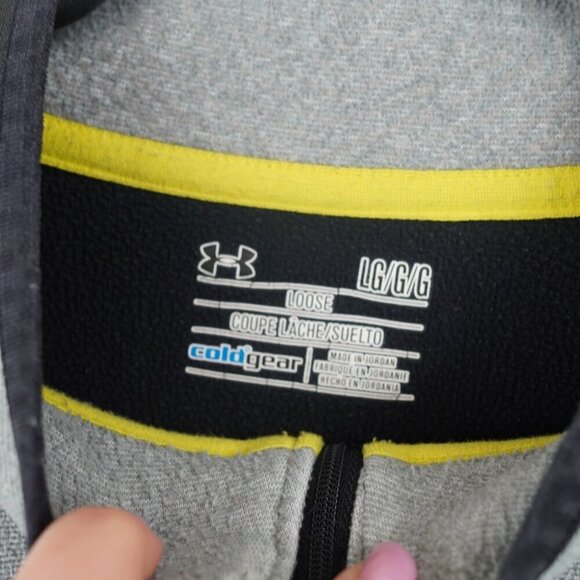 Under Armour Mens 1/4 Zip ColdGear Loose Fit Zip Pullover Sweatshirt Size L - Picture 3 of 6